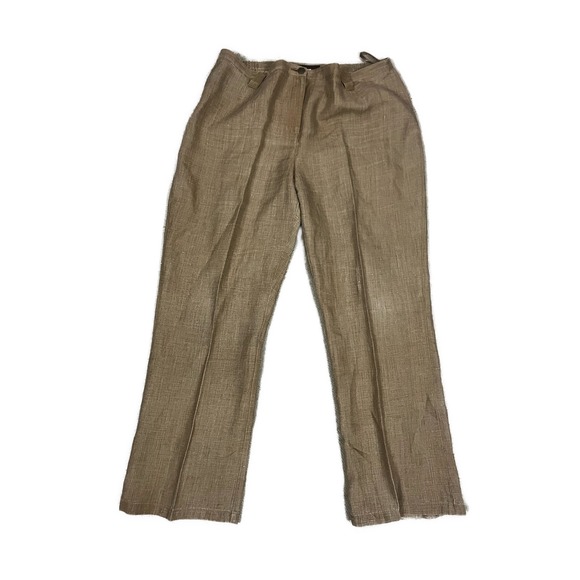 Alain Weiz Linen Blend Women's Trousers Beige Neutral Lagenlook- Size 20 - Picture 1 of 6
